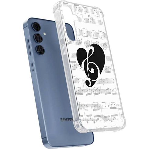 BW Musical Notes Galaxy A55 5G Clear Case