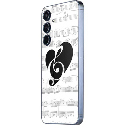 BW Musical Notes Galaxy A55 5G Skin