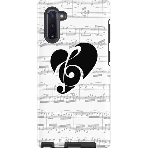 BW Musical Notes Galaxy Cases