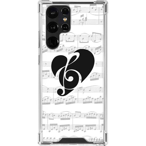 BW Musical Notes Galaxy S23 Ultra Clear Case
