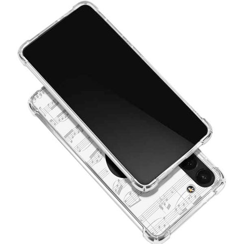BW Musical Notes Galaxy S24 FE Clear Case