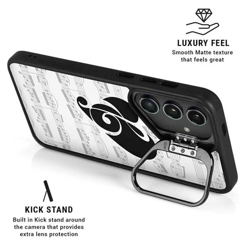 BW Musical Notes Galaxy S24 FE Kickstand Case