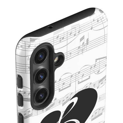 BW Musical Notes Galaxy S25 Impact Case