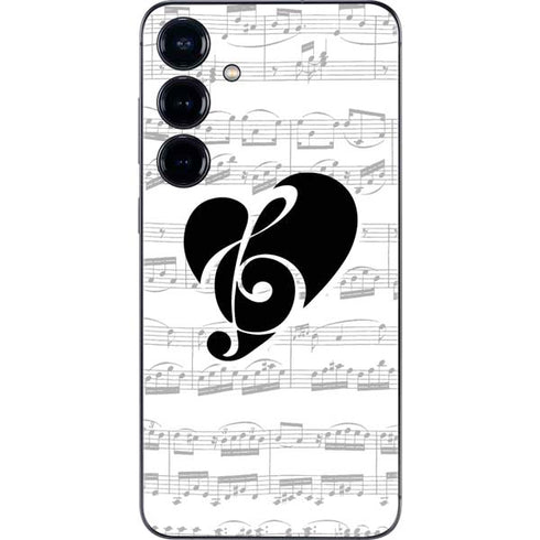 BW Musical Notes Galaxy S25 Plus Skin