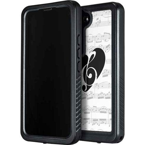 BW Musical Notes Galaxy S24 Plus Waterproof Case
