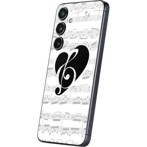 BW Musical Notes Galaxy S24 Skin