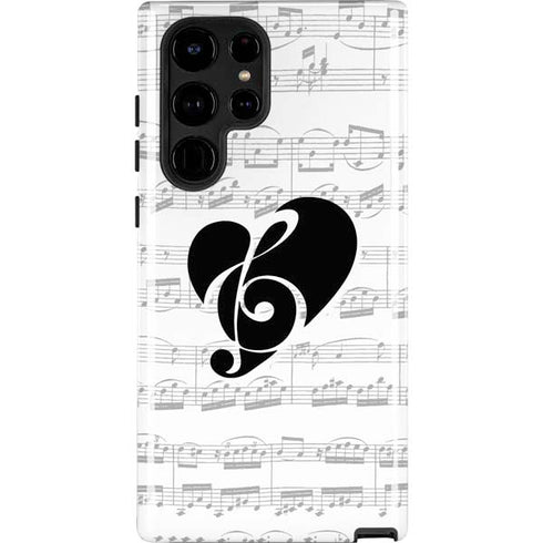 BW Musical Notes Galaxy S25 Ultra Impact Case