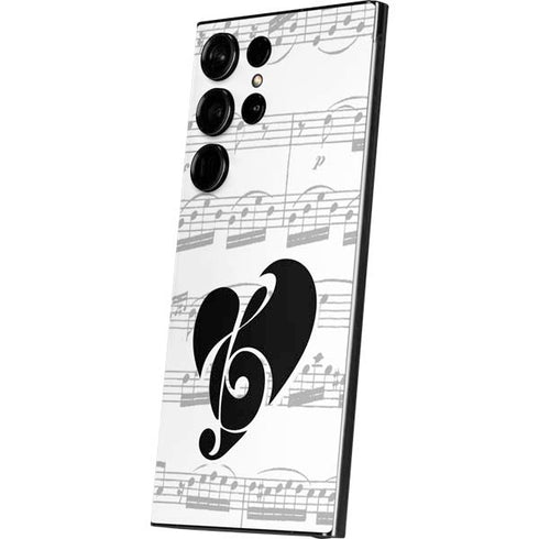 BW Musical Notes Galaxy S25 Ultra Skin