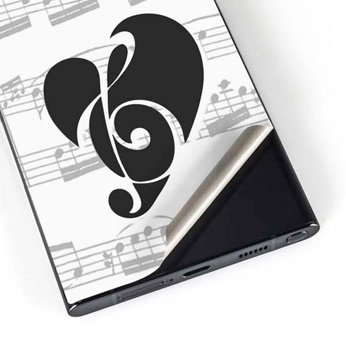 BW Musical Notes Galaxy S25 Ultra Skin