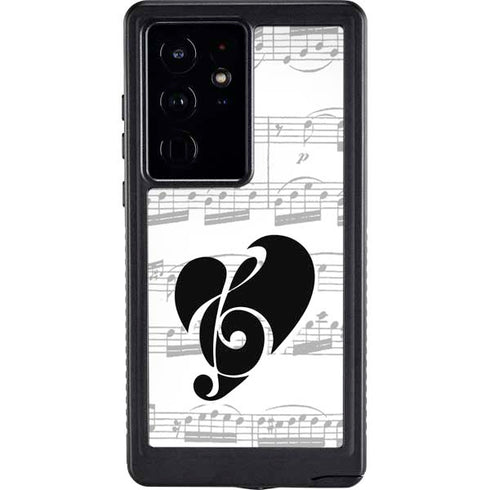 BW Musical Notes Galaxy S24 Ultra Waterproof Case