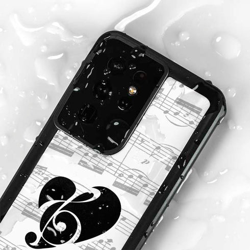 BW Musical Notes Galaxy S24 Ultra Waterproof Case