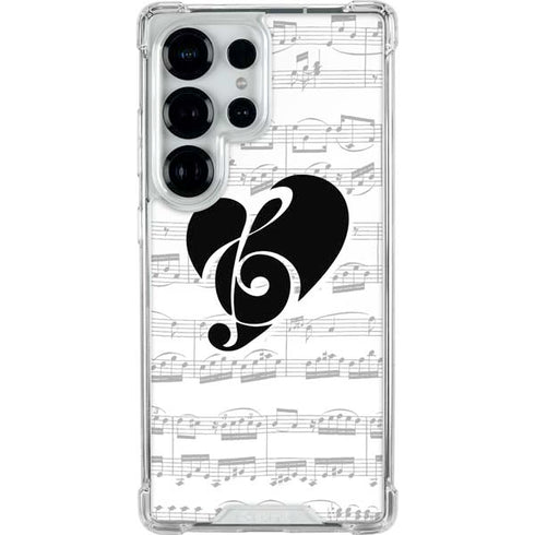 BW Musical Notes Galaxy S25 Ultra Clear Case