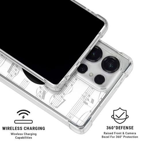 BW Musical Notes Galaxy S25 Ultra Clear Case