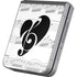 BW Musical Notes Galaxy Z Flip6 Skin