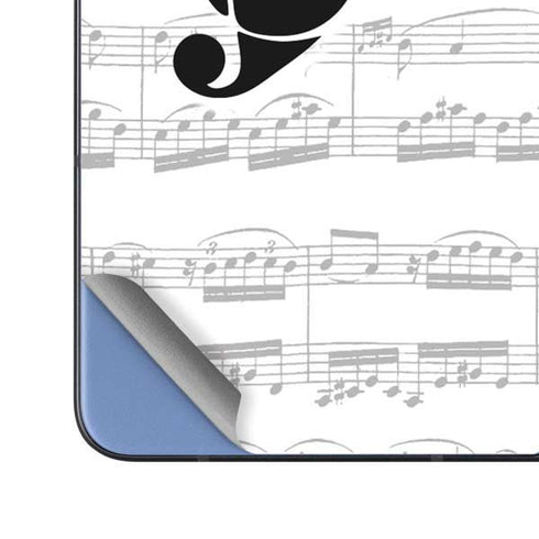 BW Musical Notes Galaxy Z Fold5 5G Skin