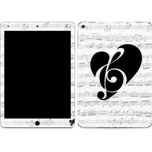 BW Musical Notes iPad Skins