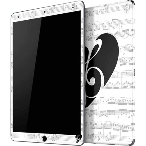 BW Musical Notes iPad Skins