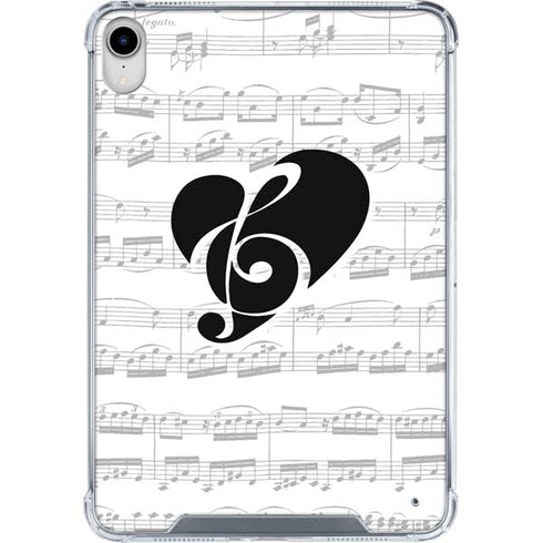 BW Musical Notes iPad 11th Gen (2025) Clear Case