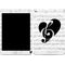 BW Musical Notes Apple iPad Skin