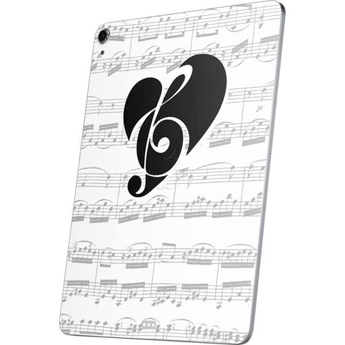 BW Musical Notes Apple iPad Air Skin