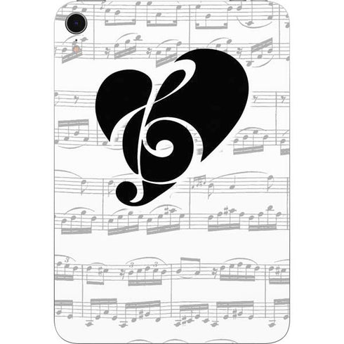 BW Musical Notes Apple iPad Mini Skin