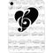 BW Musical Notes Apple iPad Mini Skin