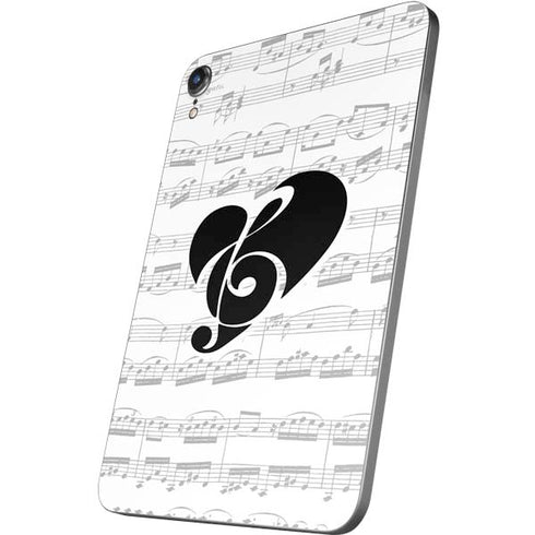 BW Musical Notes Apple iPad Mini Skin