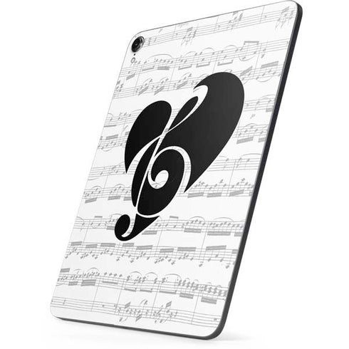 BW Musical Notes Apple iPad Pro Skin