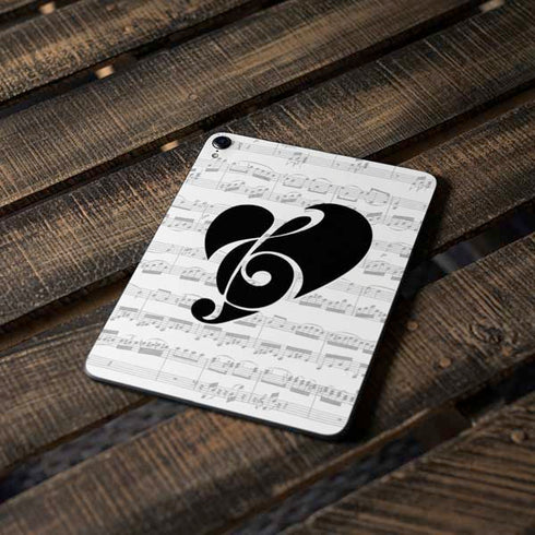 BW Musical Notes Apple iPad Pro Skin