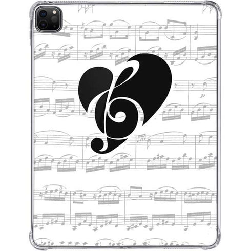 BW Musical Notes iPad Pro 11in (2024) Clear Case