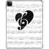 BW Musical Notes iPad Pro 11in (2024) Clear Case