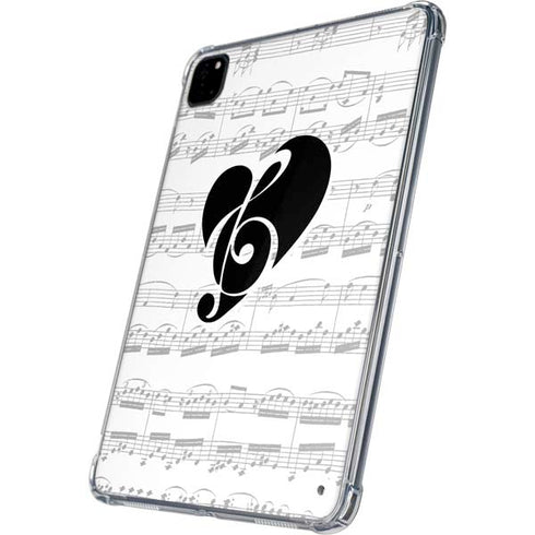 BW Musical Notes iPad Pro 11in (2024) Clear Case