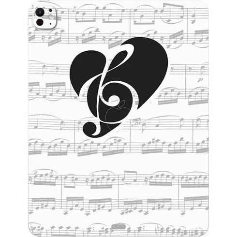 BW Musical Notes iPad Pro 13in M4 (2024) Skin