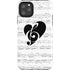 BW Musical Notes iPhone Cases