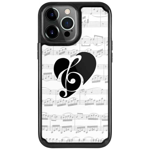 BW Musical Notes iPhone Cases