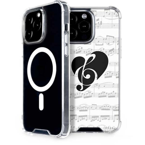 BW Musical Notes iPhone Cases