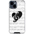 BW Musical Notes iPhone 15 Clear Case