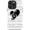 BW Musical Notes iPhone 15 Pro Impact Case