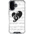 BW Musical Notes iPhone 16 Clear Case