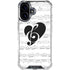 BW Musical Notes iPhone 16 Plus Clear Case
