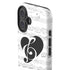 BW Musical Notes iPhone 16 Plus Impact Case