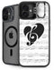 BW Musical Notes iPhone 16 Plus Kickstand Case