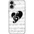 BW Musical Notes iPhone 16 Plus Skin
