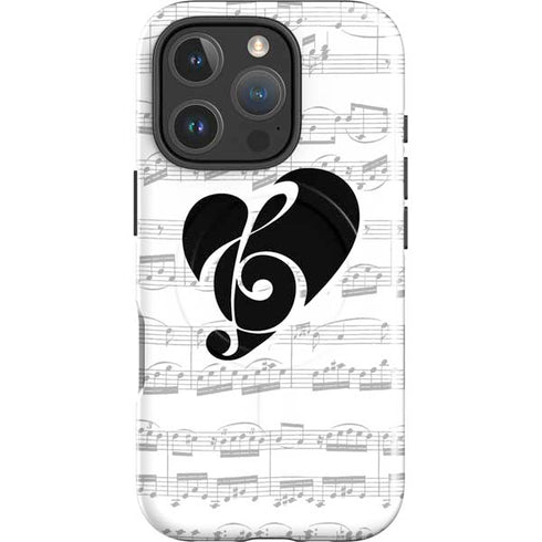BW Musical Notes iPhone 16 Pro Magsafe Impact Case