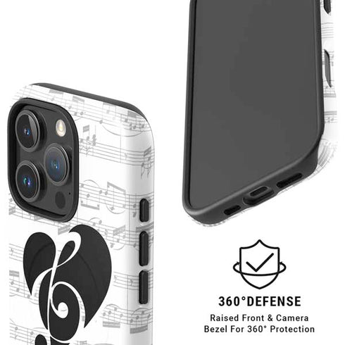 BW Musical Notes iPhone 16 Pro Magsafe Impact Case