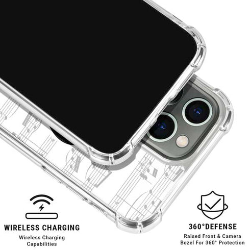 BW Musical Notes iPhone 16 Pro Max Clear Case
