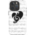 BW Musical Notes iPhone 16 Pro Max Impact Case