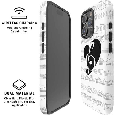 BW Musical Notes iPhone 16 Pro Max Magsafe Impact Case