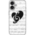 BW Musical Notes iPhone 16 Skin