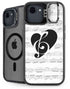 BW Musical Notes iPhone 16e Kickstand Case
